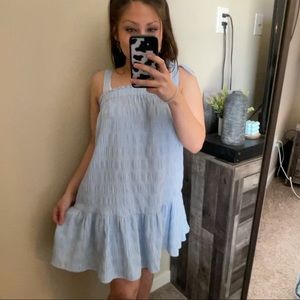 blue baby doll dress